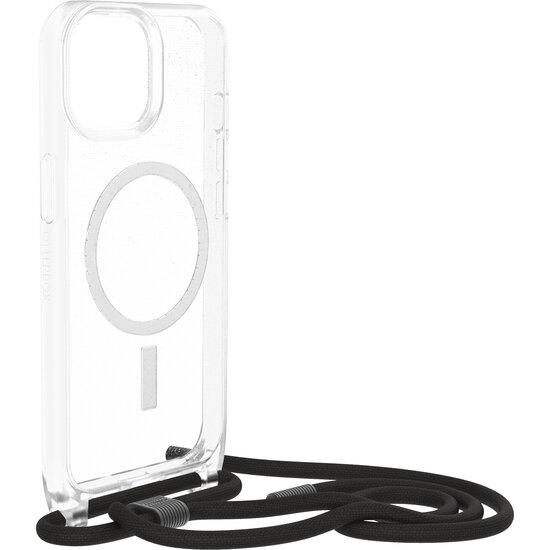 Otterbox React MagSafe iPhone 15 Plus hoesje met draagkoord glitter 