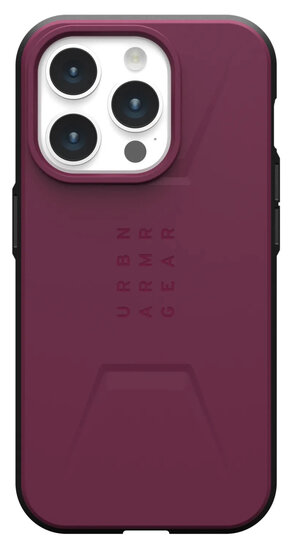 UAG Civilian iPhone 15 Pro Max hoesje bordeaux