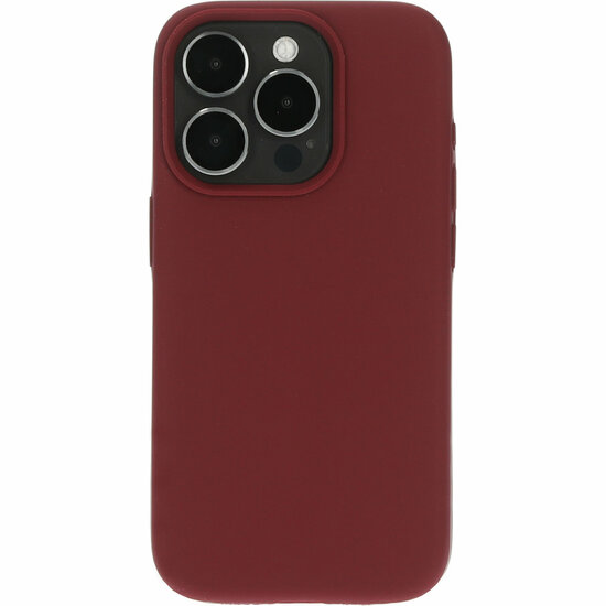 Mobiparts Silicone iPhone 15 Pro Max hoesje rood