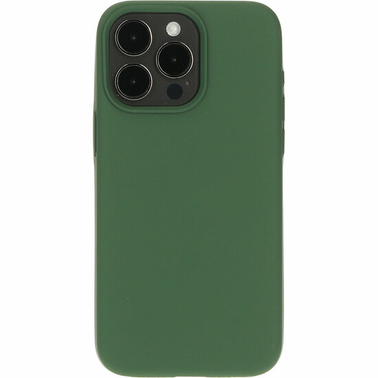 Mobiparts Silicone iPhone 15 Pro Max hoesje groen