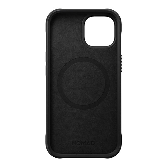 Nomad Rugged MagSafe iPhone 15 hoesje zwart