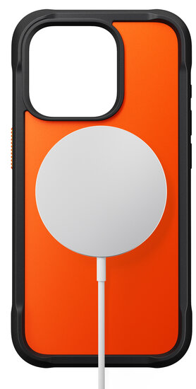 Nomad Rugged MagSafe iPhone 15 Pro Max hoesje oranje