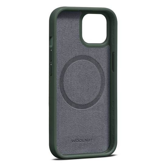 Woolnut leren MagSafe iPhone 15 Plus hoesje groen