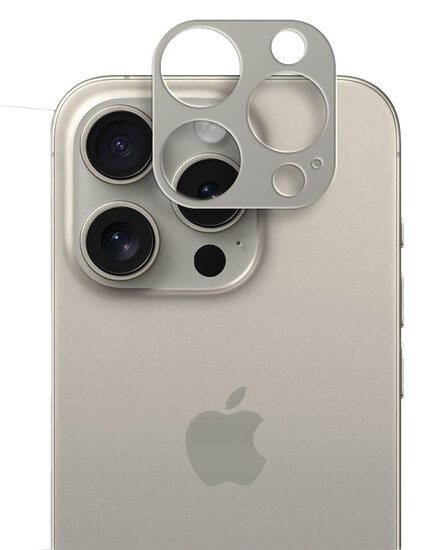 Tech Protection iPhone 15 Pro / iPhone 15 Pro Max aluminium camera protector titanium