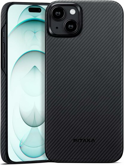 Pitaka MagEZ 4 MagSafe iPhone 15 hoesje 600D zwart