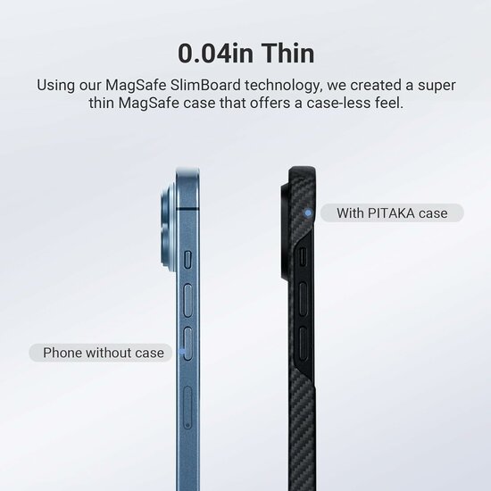 Pitaka MagEZ 4 MagSafe iPhone 15 Plus hoesje 1500D zwart