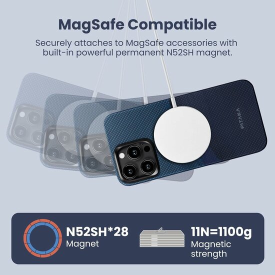 Pitaka MagEZ 4 MagSafe iPhone 15 Pro hoesje Horizon