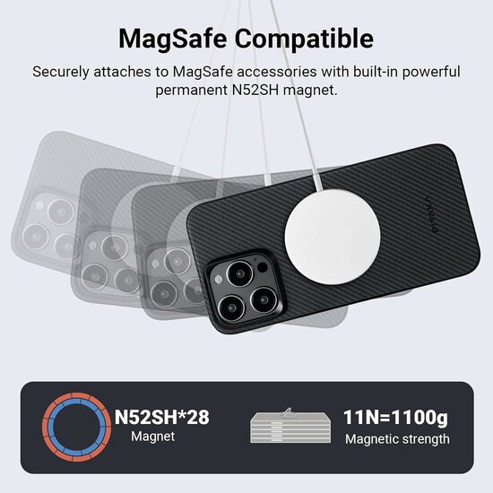 Pitaka MagEZ 4 MagSafe iPhone 15 Pro Max hoesje 600D