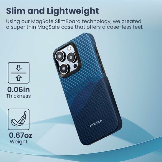 Pitaka MagEZ 4 MagSafe iPhone 15 Pro Max hoesje Horizon