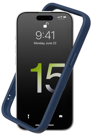 RhinoShield CrashGuard NX iPhone 15 hoesje navy