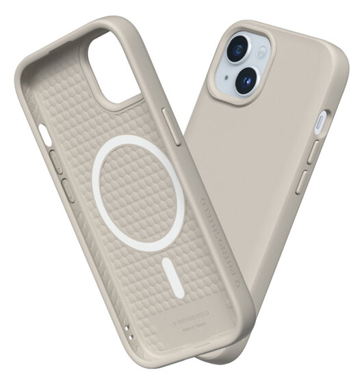 RhinoShield SolidSuit MagSafe iPhone 15 hoesje beige