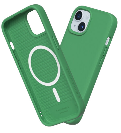 RhinoShield SolidSuit MagSafe iPhone 15 hoesje parakeet groen