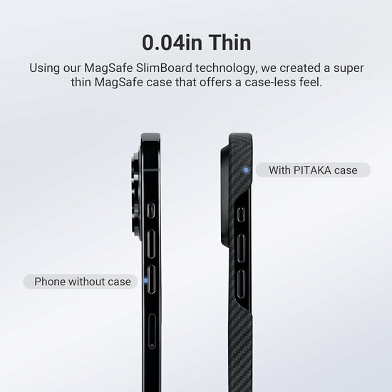 Pitaka MagEZ 4 MagSafe iPhone 15 Pro Max hoesje 1500D blauw