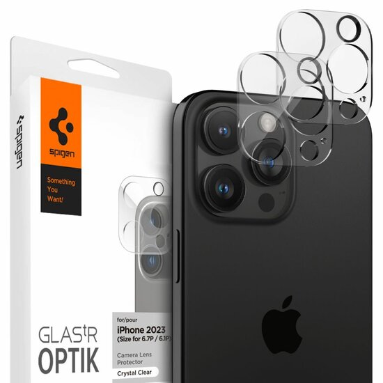 Spigen Optik iPhone 15 Pro / iPhone 15 Pro Max camera beschermer 2 pack