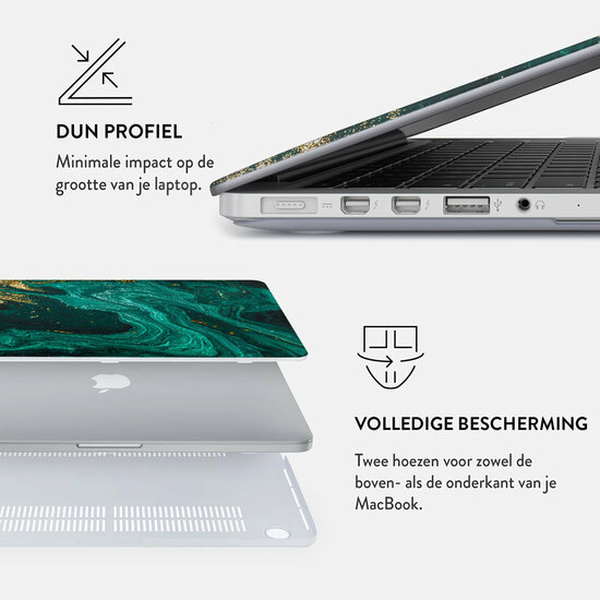 Burga MacBook Air 13,6 inch hardshell emerald pool