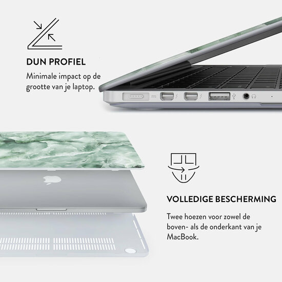 Burga MacBook Air 13,6 inch hardshell pistaschio