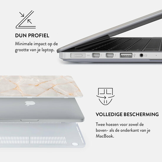 Burga MacBook Air 13,6 inch hardshell vanilla sand