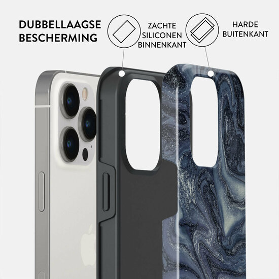 Burga Tough iPhone 15 Pro hoesje navy trench