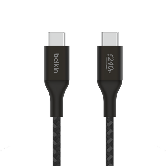 Belkin Braided 240 watt USB-C kabel 1 meter zwart