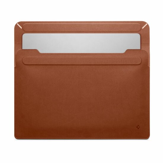 Spigen Valentinus MacBook 13 / 14 inch sleeve bruin