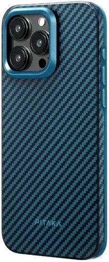 Pitaka MagEZ Pro 4 MagSafe iPhone 15 Pro hoesje 1500D Blauw