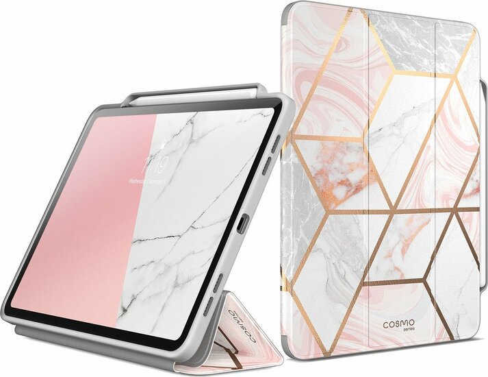 Supcase Cosmo iPad Pro 12,9 2022 / 2021 inch hoesje Marble