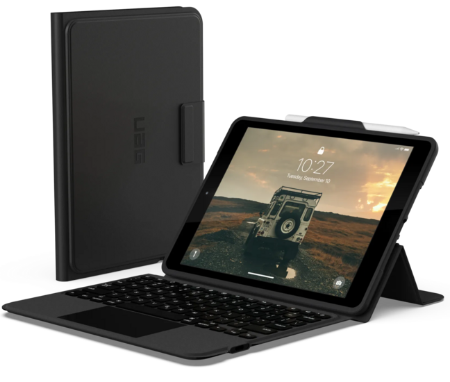 UAG Rugged iPad 10,2 inch toetsenbordhoesje met trackpad