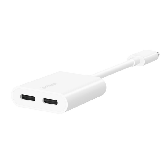 Belkin RockStar USB-C audio en oplaad adapter Wit