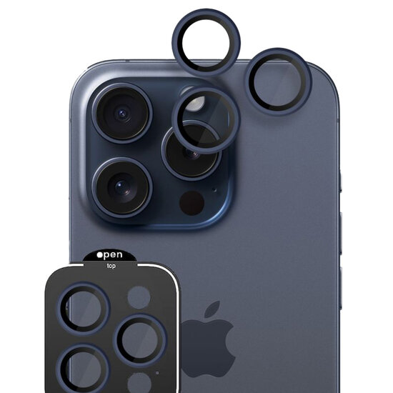 Tech Protection iPhone 15 Pro / iPhone 15 Pro Max camera ring protector navy