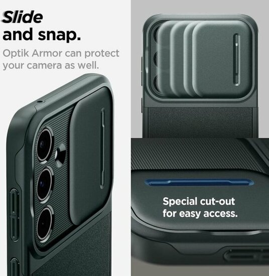 Spigen Optik Armor Galaxy A55 hoesje groen