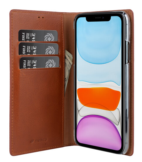 Melkco Wallet Book Klassiker iPhone 11 hoesje Bruin