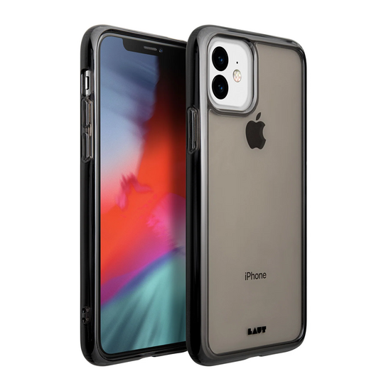 LAUT Crystal Glass iPhone 11 hoesje Zwart 