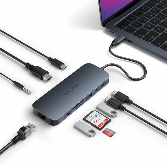 HyperDrive Next 10 in 1 USB-C hub Midnight 