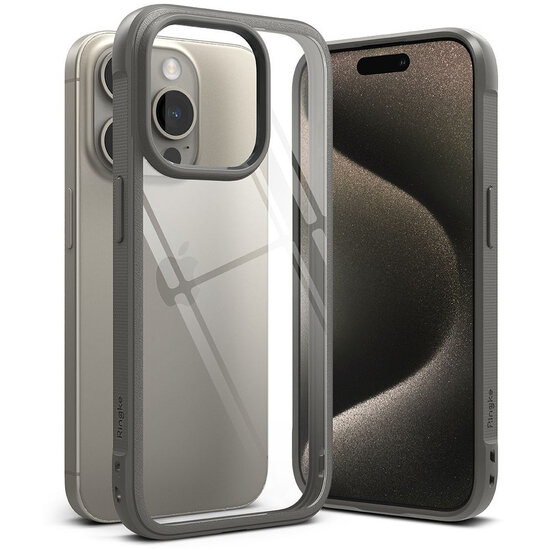 Ringke Fusion Bold iPhone 15 Pro hoesje grijs