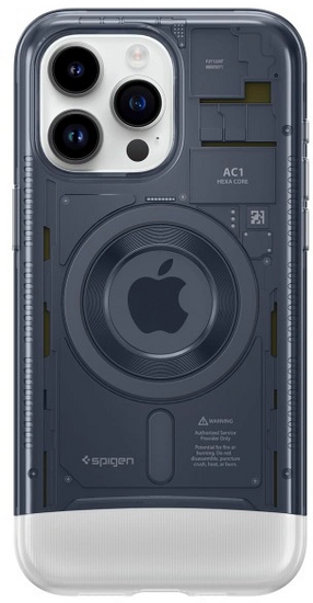 Spigen Classic C1 MagSafe iPhone 15 Pro hoesje grijs