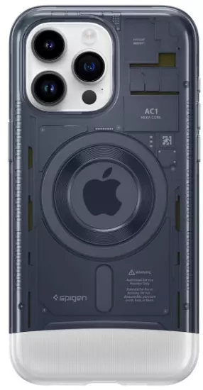 Spigen Classic C1 MagSafe iPhone 15 Pro Max hoesje grijs