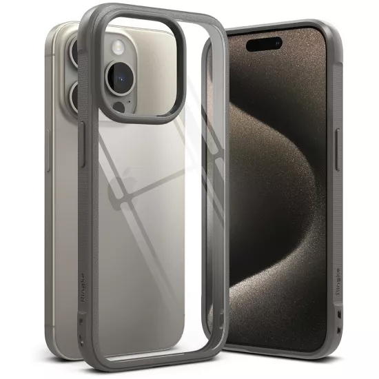 Ringke Fusion Bold iPhone 15 Pro Max hoesje grijs