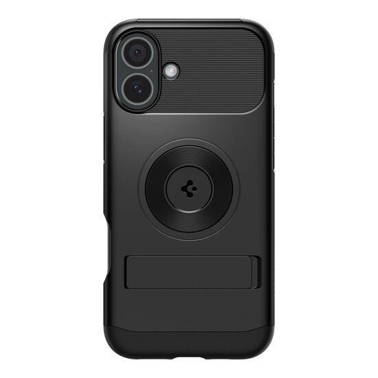 Spigen Rugged Armor MagSafe iPhone 16 hoesje zwart