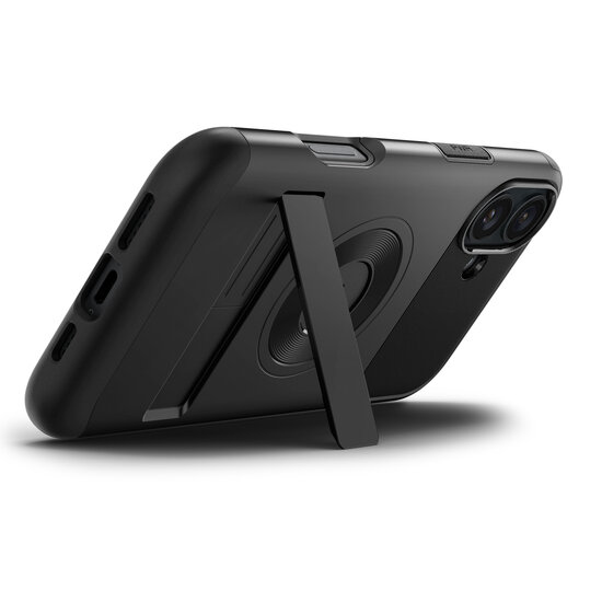 Spigen Rugged Armor MagSafe iPhone 16 hoesje zwart
