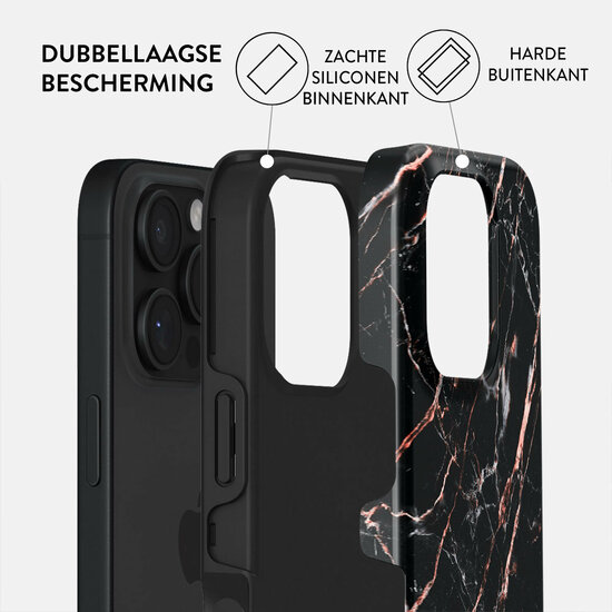 Burga Tough iPhone 16 Pro Max hoesje rose gold marble