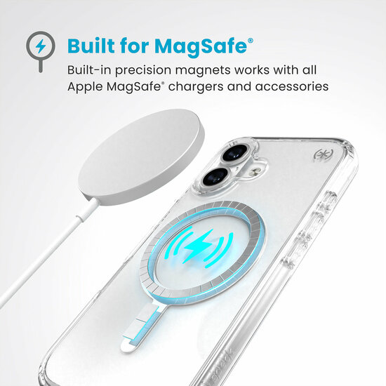 Speck Presidio Perfect Clear MagSafe iPhone 16 Plus hoesje transparant