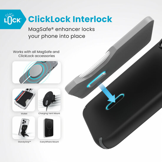 Speck Presidio 2 Pro Clicklock iPhone 16 Plus hoesje zwart
