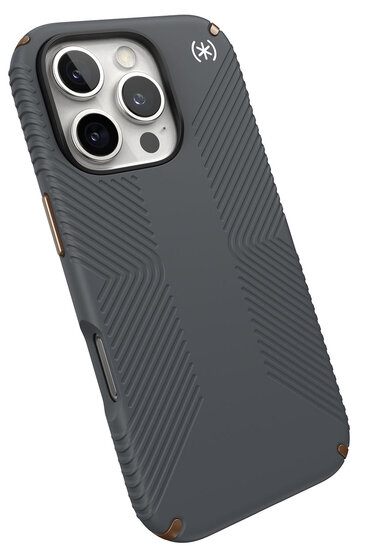 Speck Presidio 2 Grip iPhone 16 Pro hoesje grijs