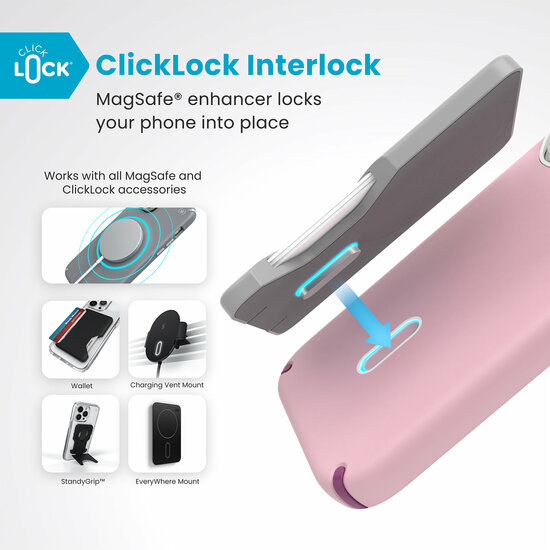 Speck Presidio 2 Pro Clicklock iPhone 16 Pro Max hoesje roze