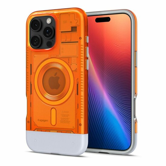 Spigen Classic C1 iPhone 16 Pro Max hoesje oranje