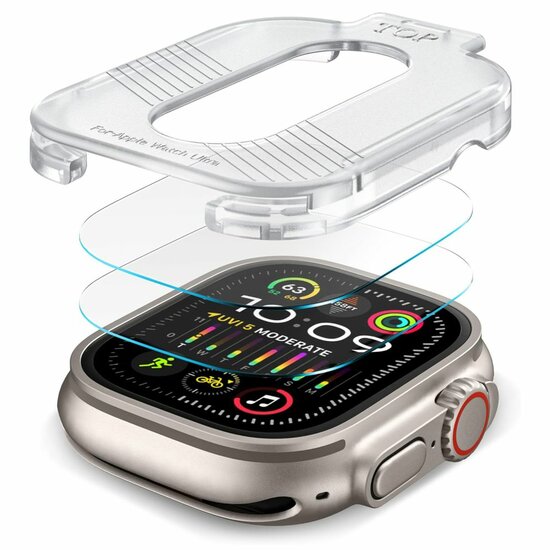 Tech Protection Supreme Apple Watch Ultra 49 mm glazen screenprotector 2 pack