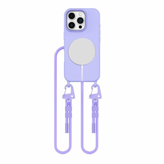 TechProtection iPhone 16 Pro hoesje met koord lavender