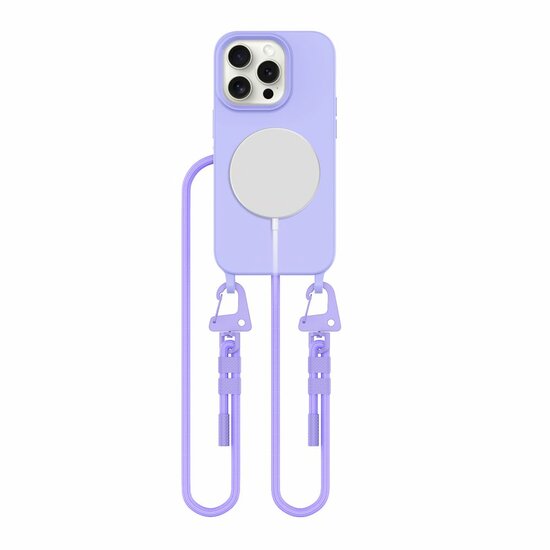 Tech Protection MagSafe iPhone 14 Pro hoesje met koord lavender