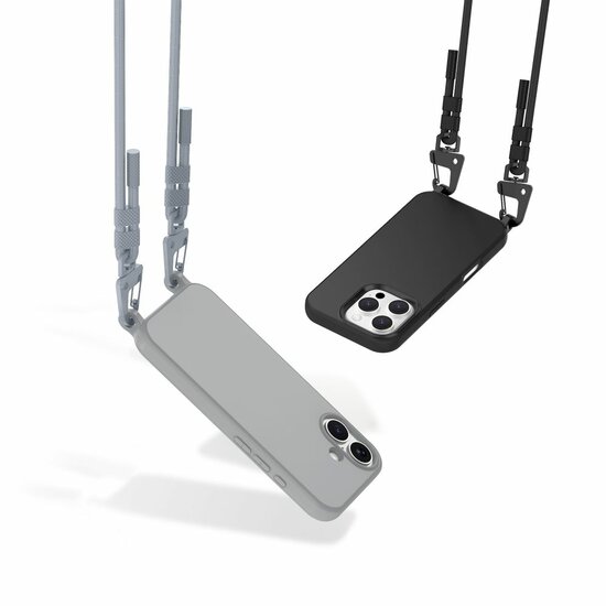 Tech Protection MagSafe iPhone 13 hoesje met koord grijs
