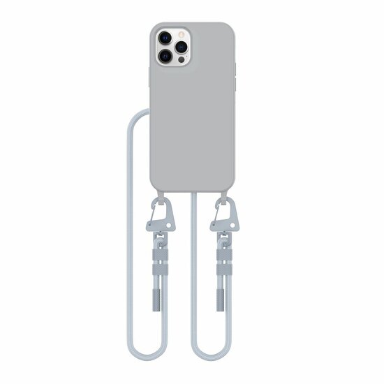 Tech Protection MagSafe iPhone 12 Pro hoesje met koord grijs